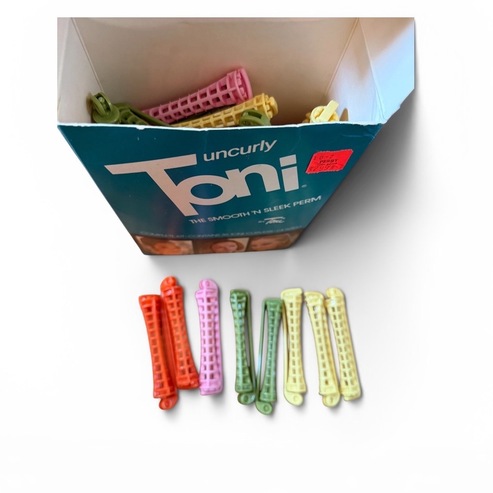 Vintage Toni Spin Curlers Hair Perm‎ Rods Assorted Sizes Multi Color Huge Lot